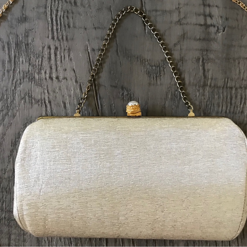 Vintage Elegant Gold and Ivory Evening Bag